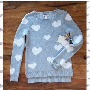 Christian Siriano 100% Cotton Grey Heart Sweater